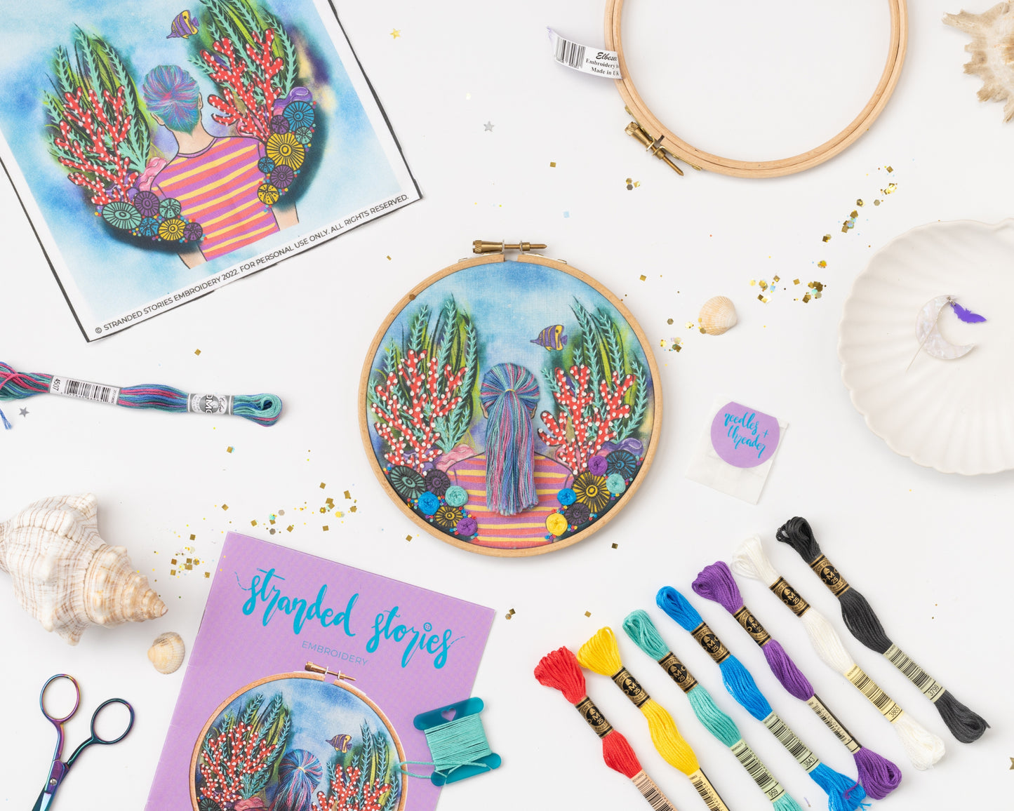 ‘Nina’ Mermaid 3D Hair Embroidery Kit