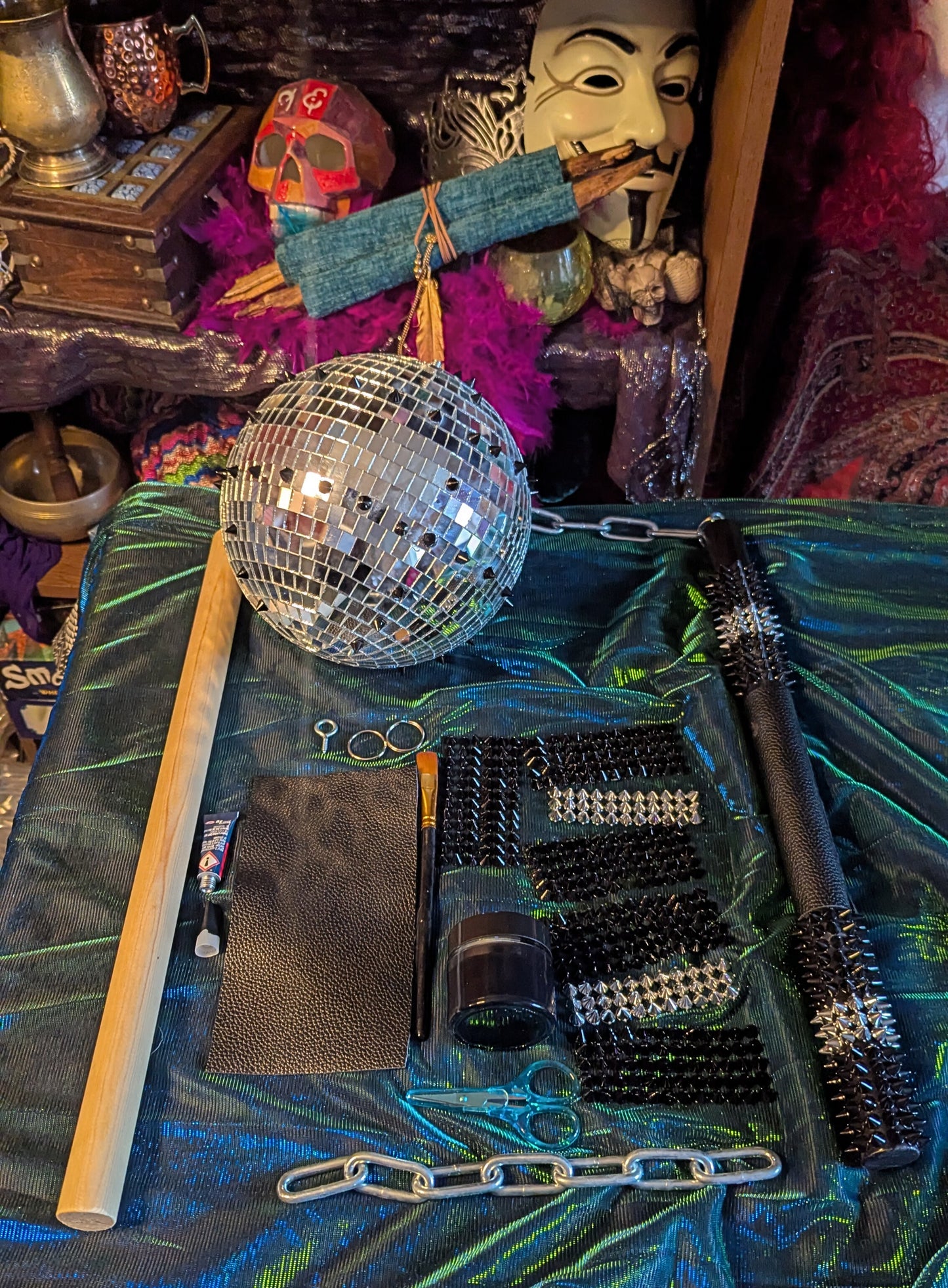 Goth Disco Ball Flail Kit