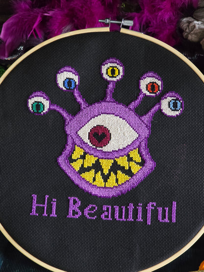 Eyeball Monster Cross-Stitch Pattern