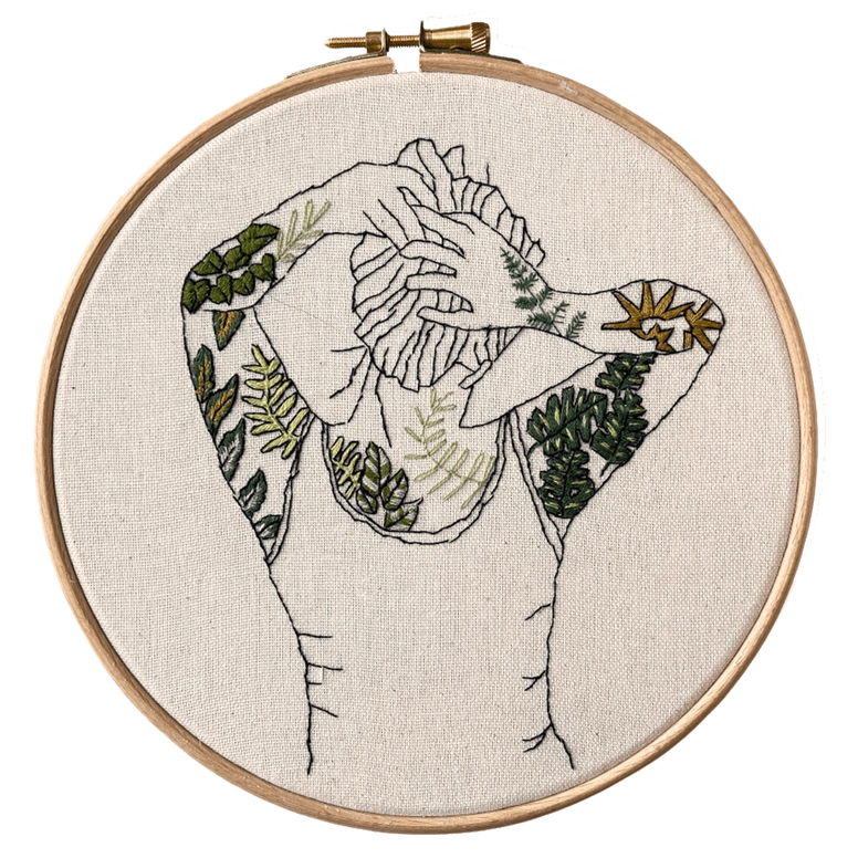 Botanical Tattoos Modern Embroidery Kit