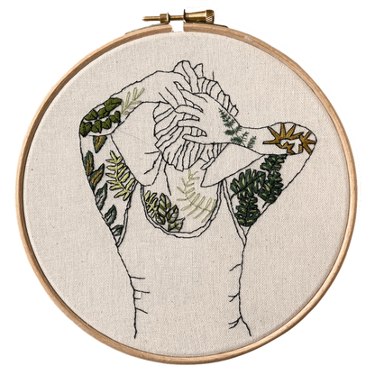 Botanical Tattoos Modern Embroidery Kit