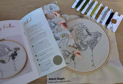 Botanical Tattoos Modern Embroidery Kit