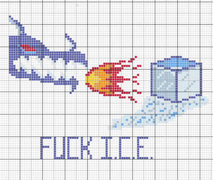 Fuck I.C.E. Cross Stitch Pattern